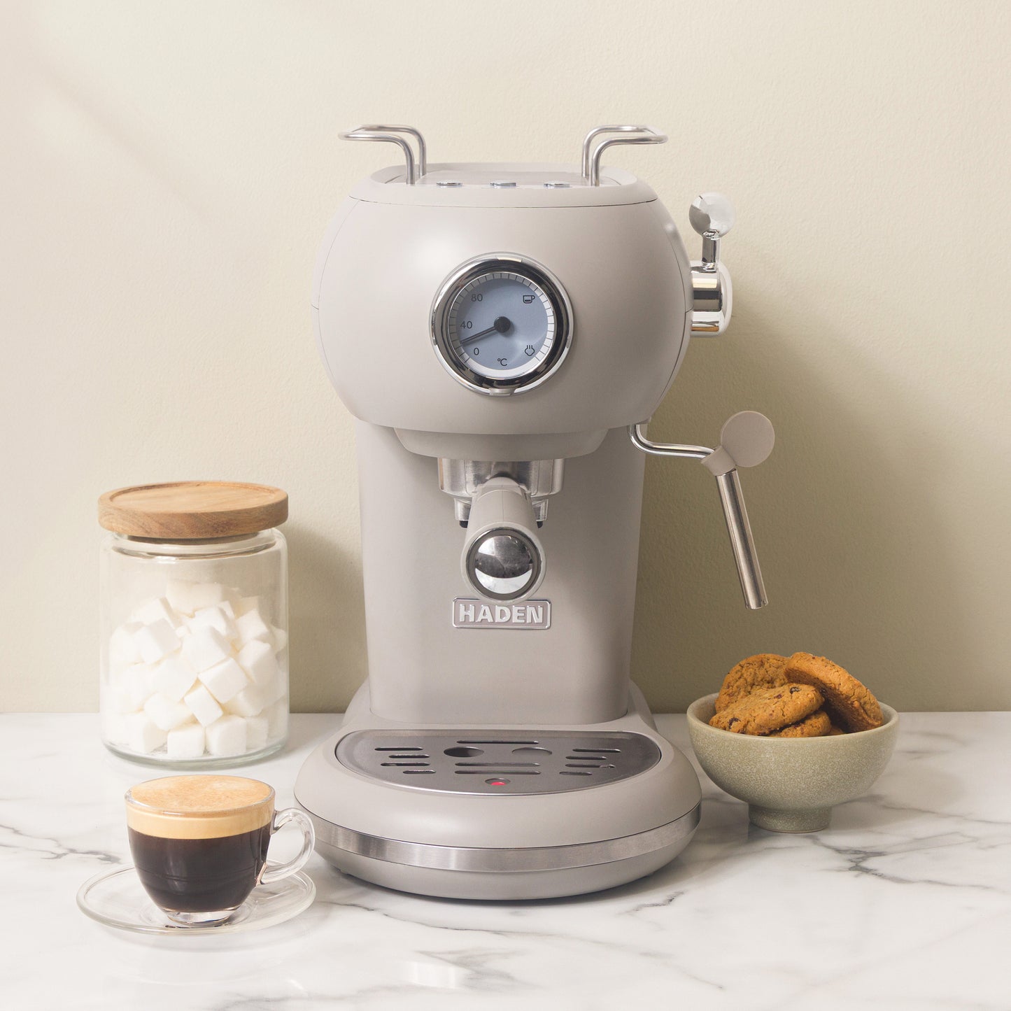 Haden Barista Espresso Machine Putty Beige Coffee machine Haden