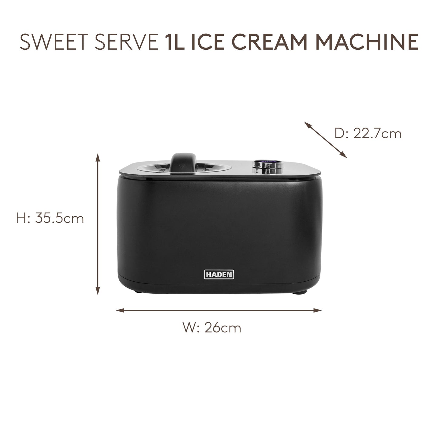 Haden Sweet Serve 1L Ice Cream Maker Haden