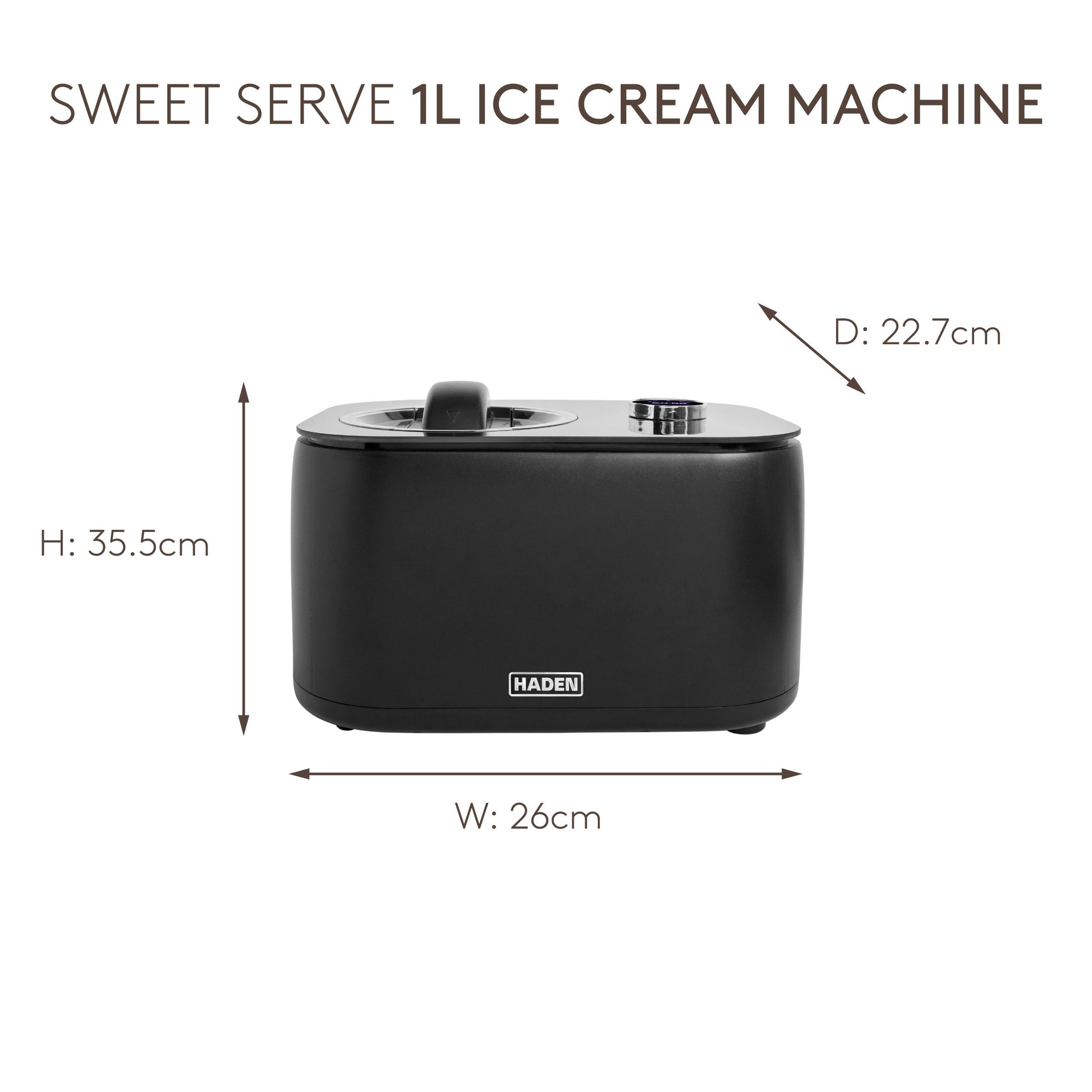 Haden Sweet Serve 1L Ice Cream Maker Haden
