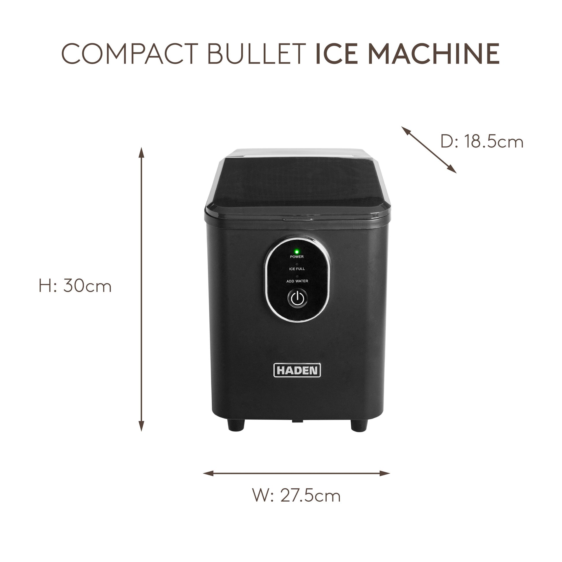 Haden Compact Bullet Ice Machine Haden
