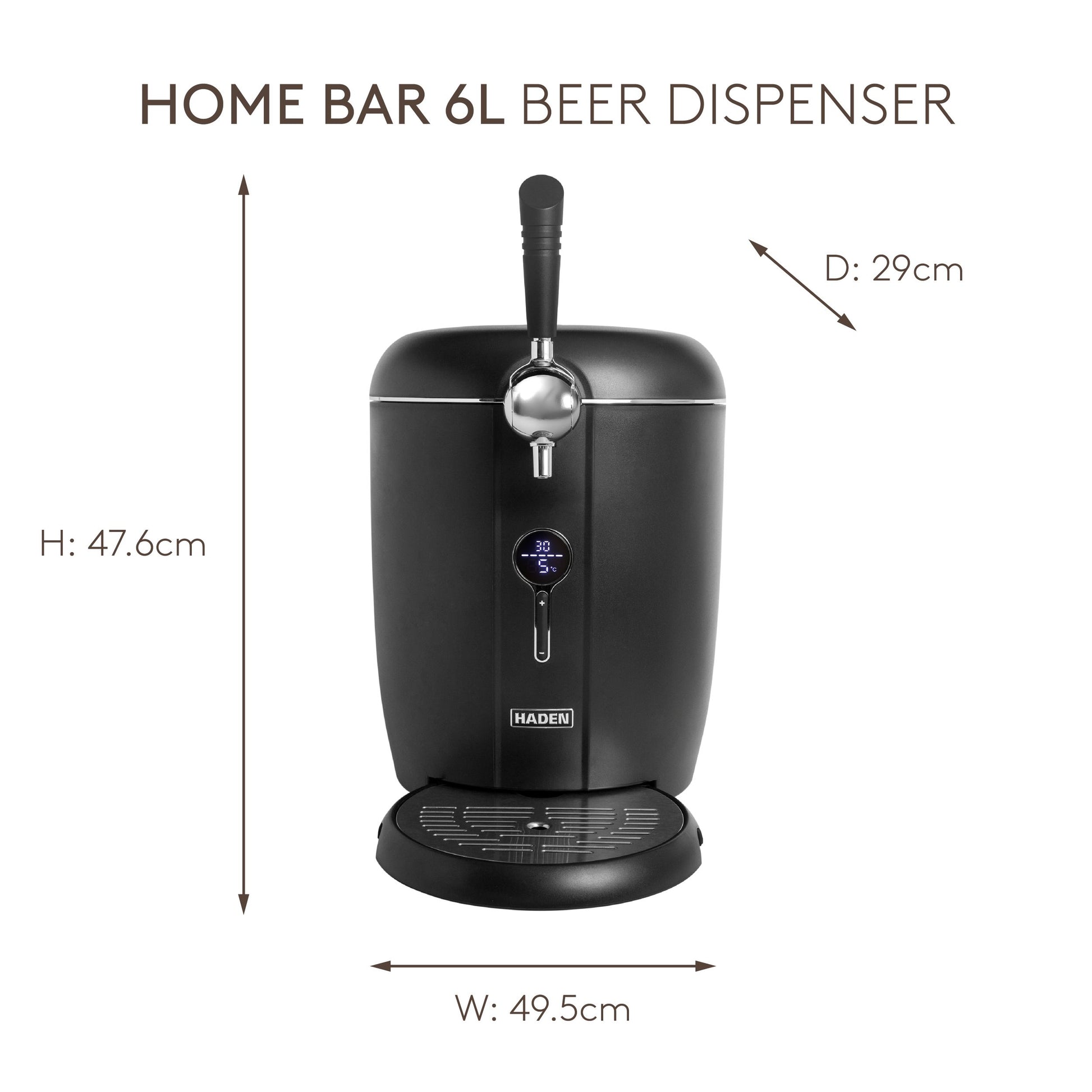 Haden Home Bar 6 Litre Beer Dispenser Haden