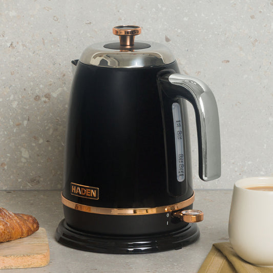 Haden Salcombe Kettle – Black & Copper Electric Kettles Haden