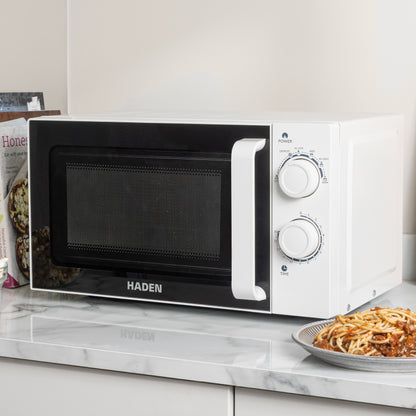 Haden 20L White Stainless Steel Interior Microwave Microwave Ovens Haden