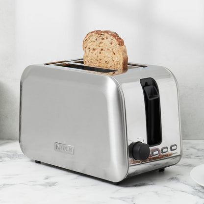 Haden Stoke Brushed Steel 2 Slice Toaster Toasters Haden