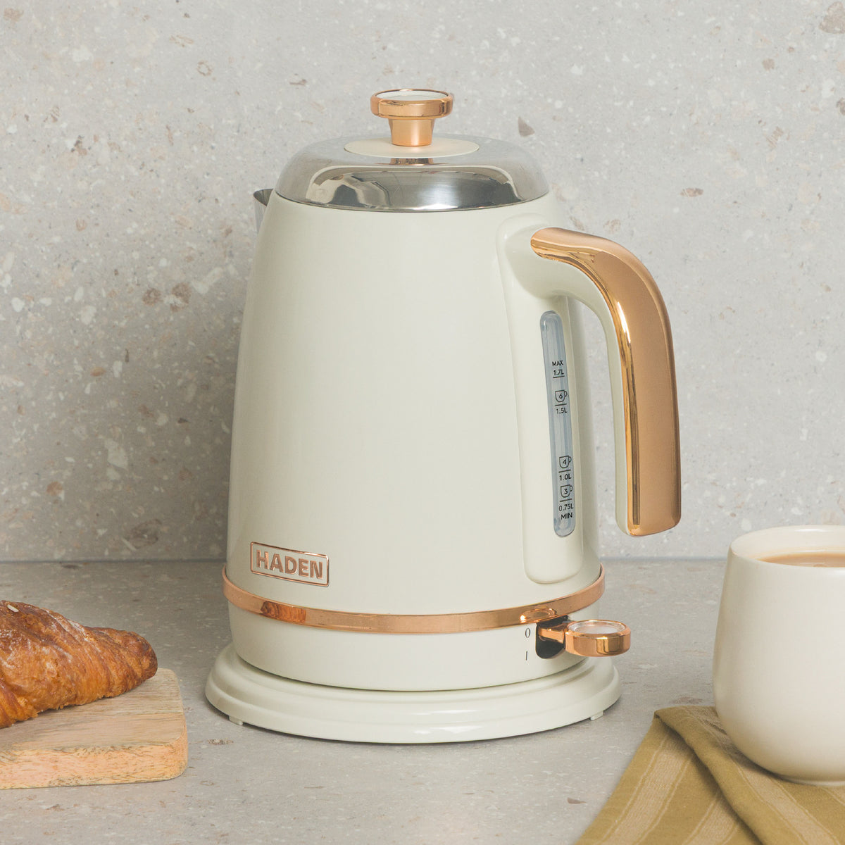 Haden Salcombe Kettle – Cream & Copper Electric Kettles Haden
