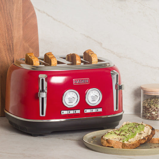 Haden Jersey Red 4 Slice Toaster