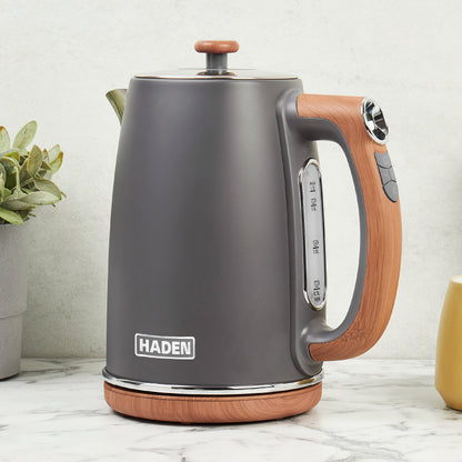 Haden Dorchester Grey Digital Variable Temperature Kettle Electric Kettles Haden
