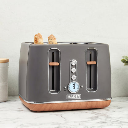 Haden Dorchester Grey 4 Slice Toaster Toasters Haden