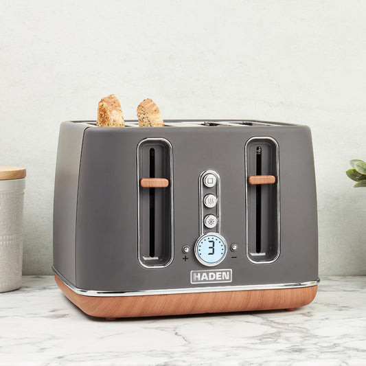 Haden Dorchester Grey 4 Slice Toaster Toasters Haden