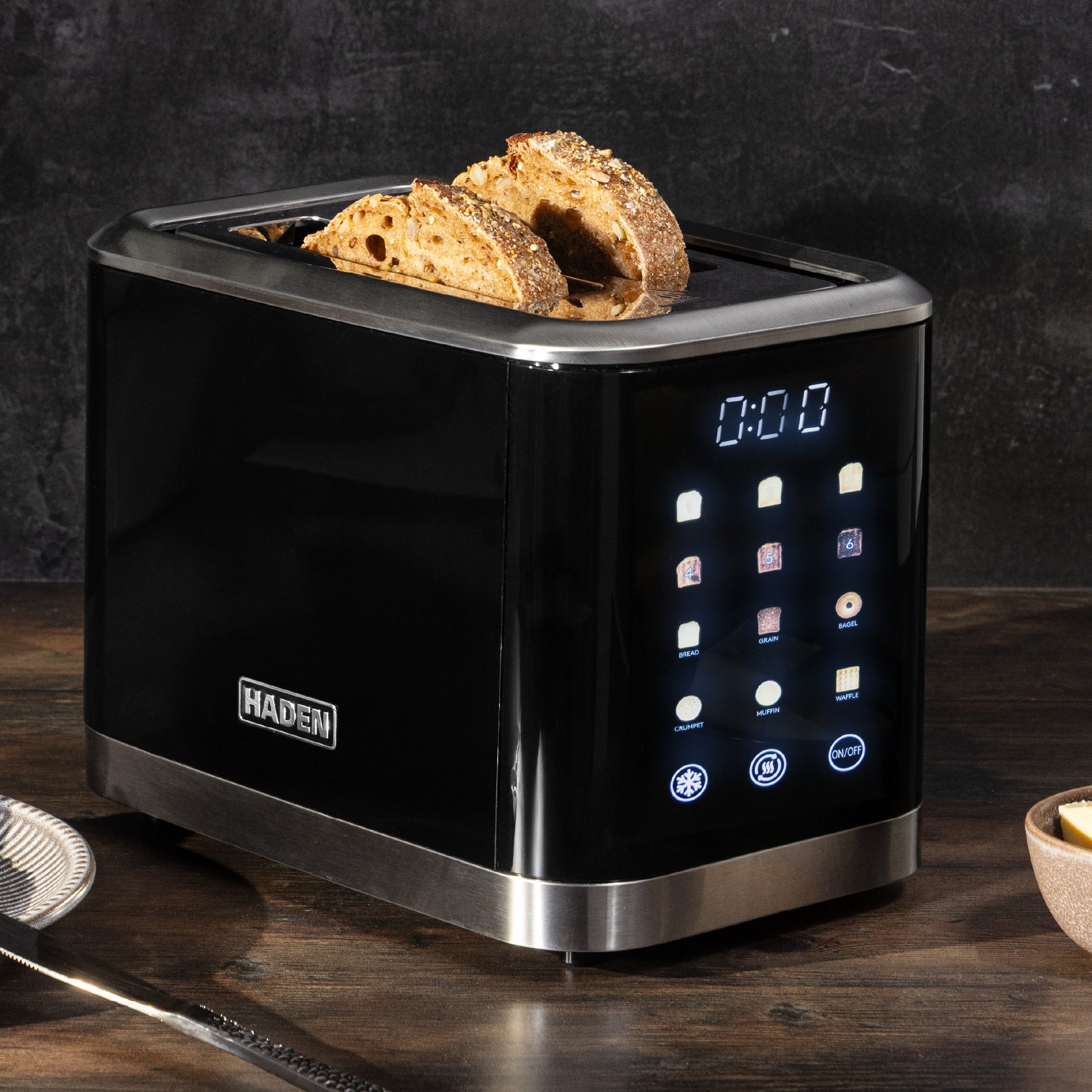 Haden Sensor 2 Slice Toaster – Black Toasters Haden