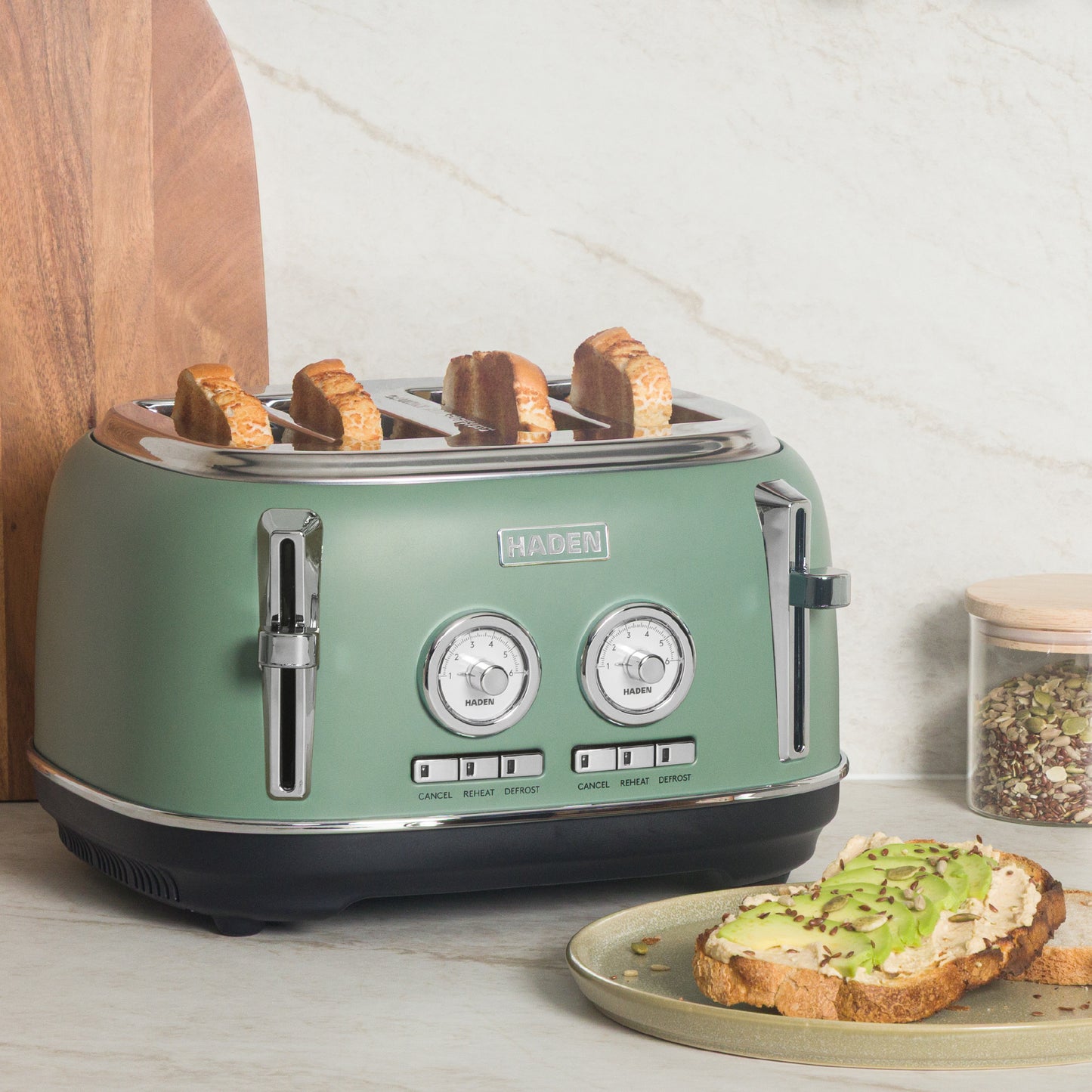 Haden Jersey 4 Slice Toaster Cedar Green Toasters Haden