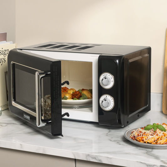 Haden 17L Retro Microwave – Black Microwave Ovens Haden