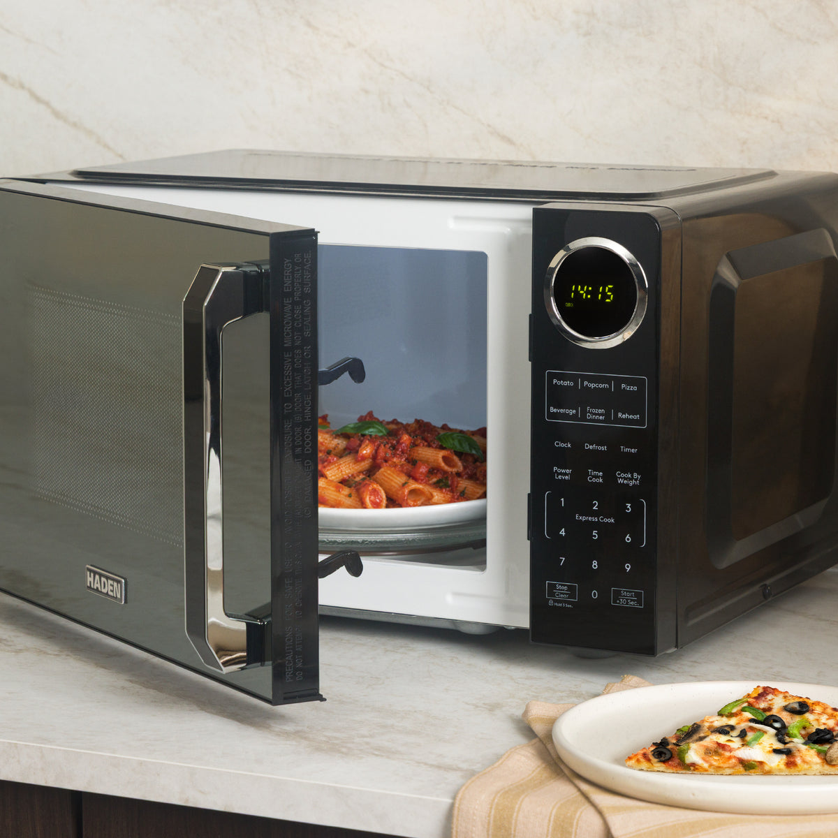 Haden 23L Touch Control Microwave – Black Microwave Ovens Haden