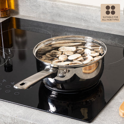 18cm Essential Saucepan With Glass Lid Kitchen Haden