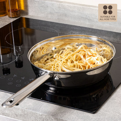 24cm Essential Stainless Steel Frying Pan Kitchen Haden