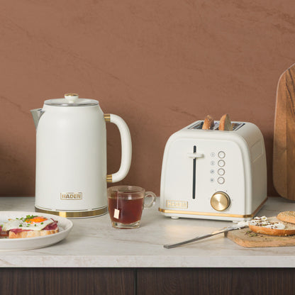 Haden Banbury Kettle and 2 Slice Toaster Bundle – Sour Cream