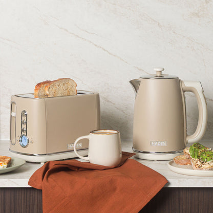 Haden Dorchester 1.7L Kettle & 2 Slice Toaster Bundle in Cashmere Bundle Haden