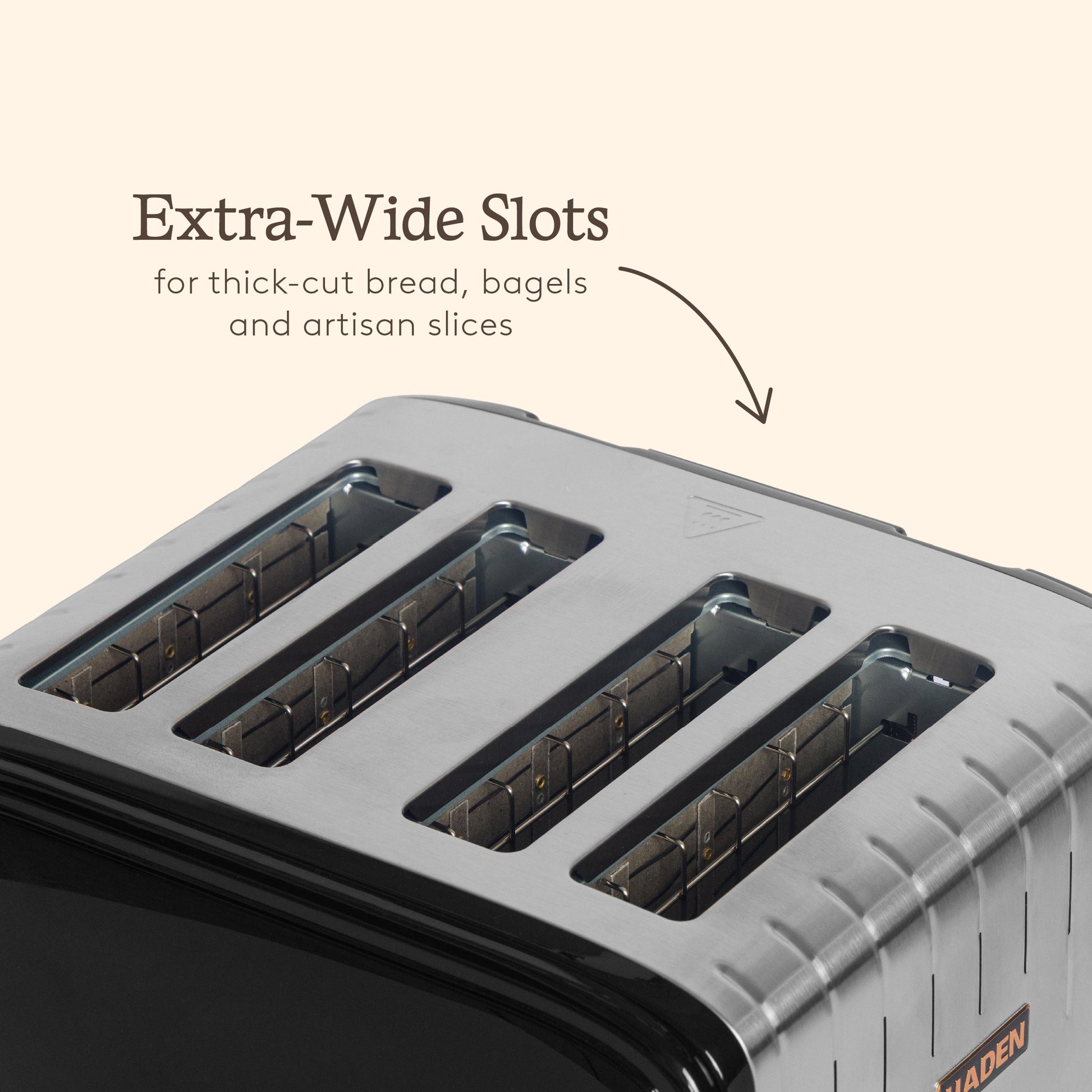 Haden Salcombe 4 Slice Toaster – Black & Copper Toasters Haden