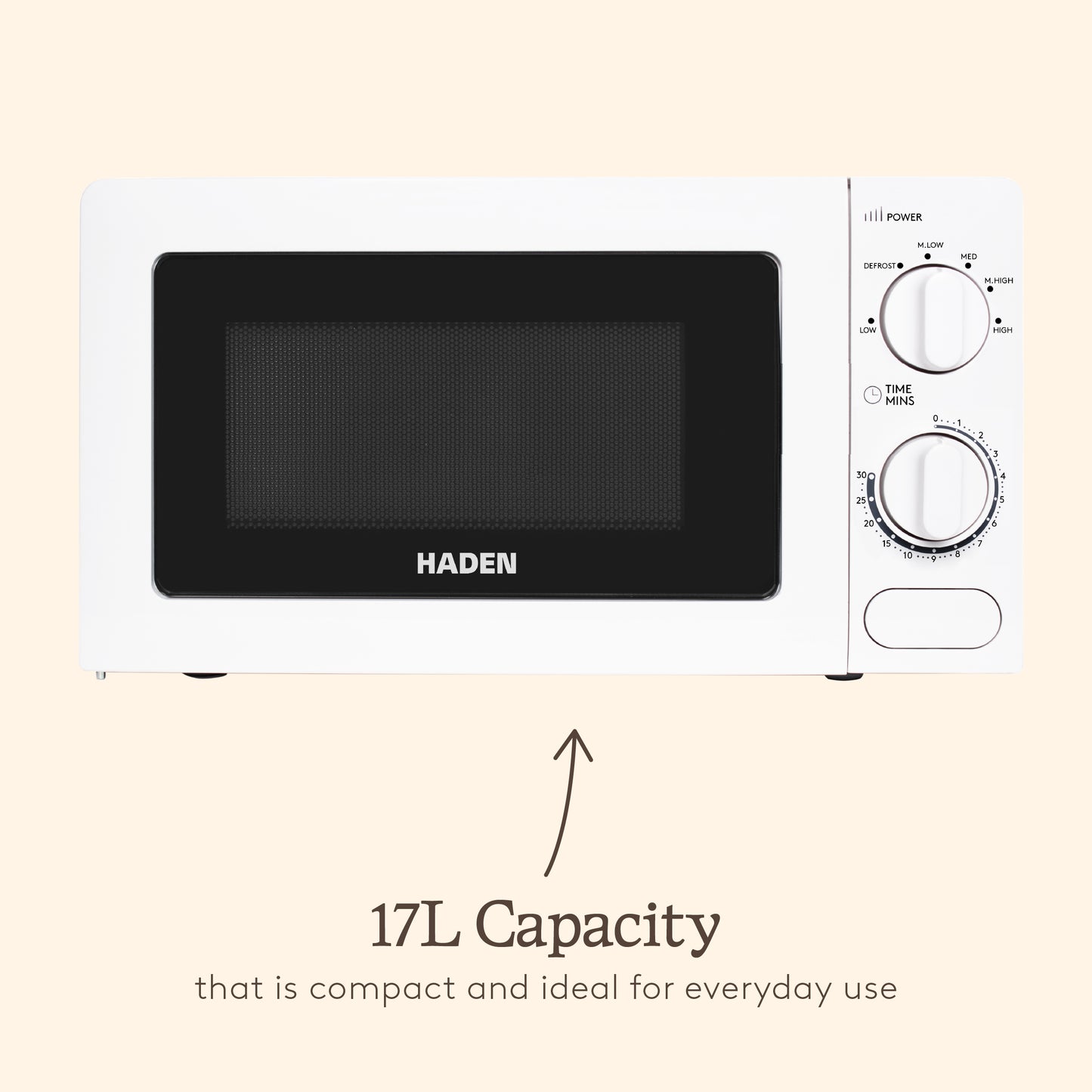 Haden 17L Microwave White Microwave Ovens Haden
