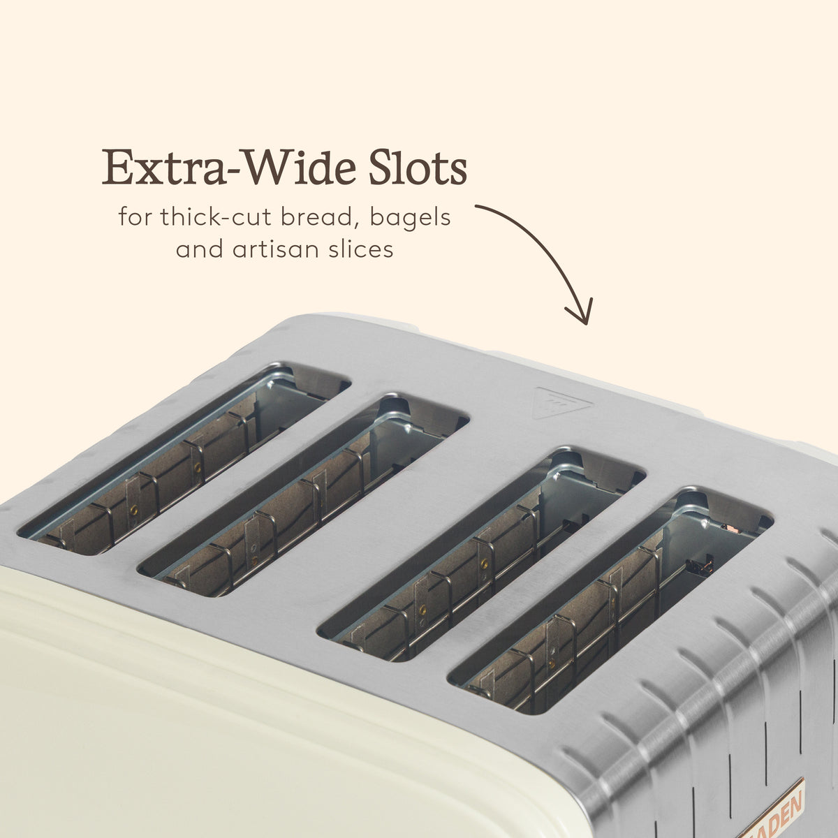 Haden Salcombe 4 Slice Toaster – Cream & Copper Toasters Haden