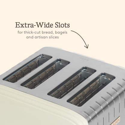 Haden Salcombe 4 Slice Toaster – Cream & Copper Toasters Haden
