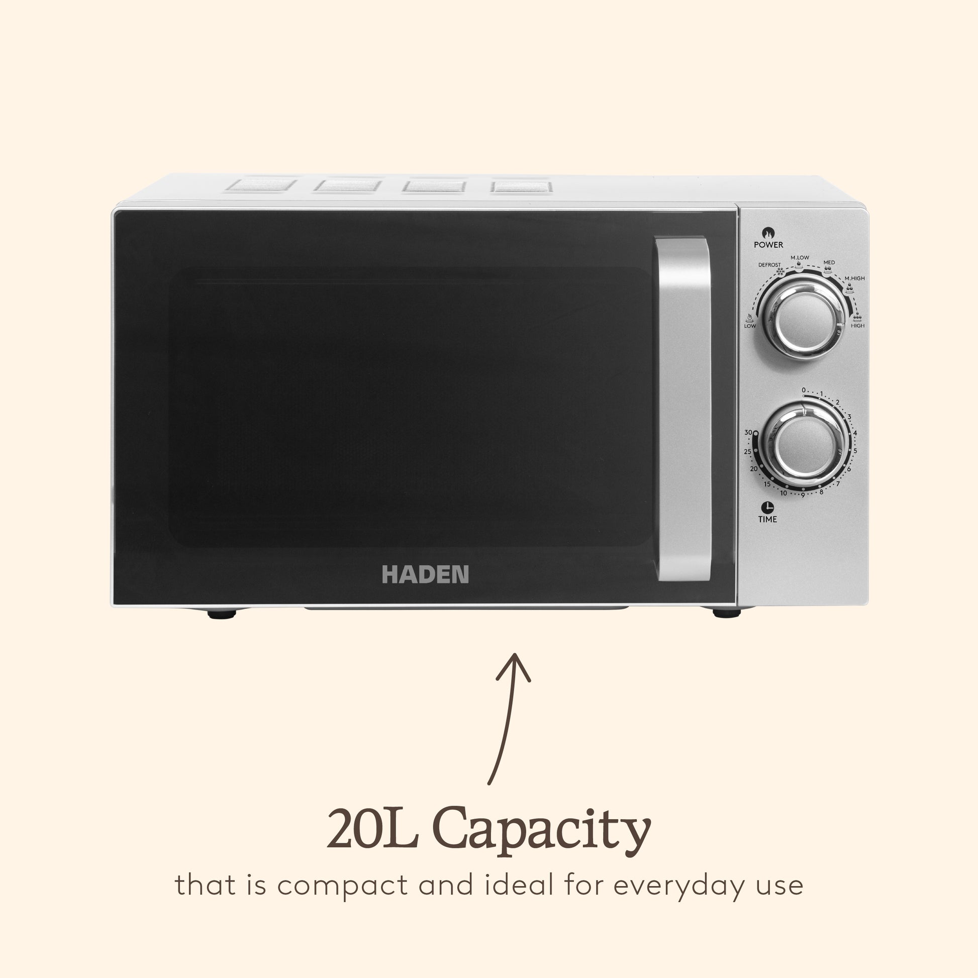 Haden 20L Microwave Silver Microwave Ovens Haden