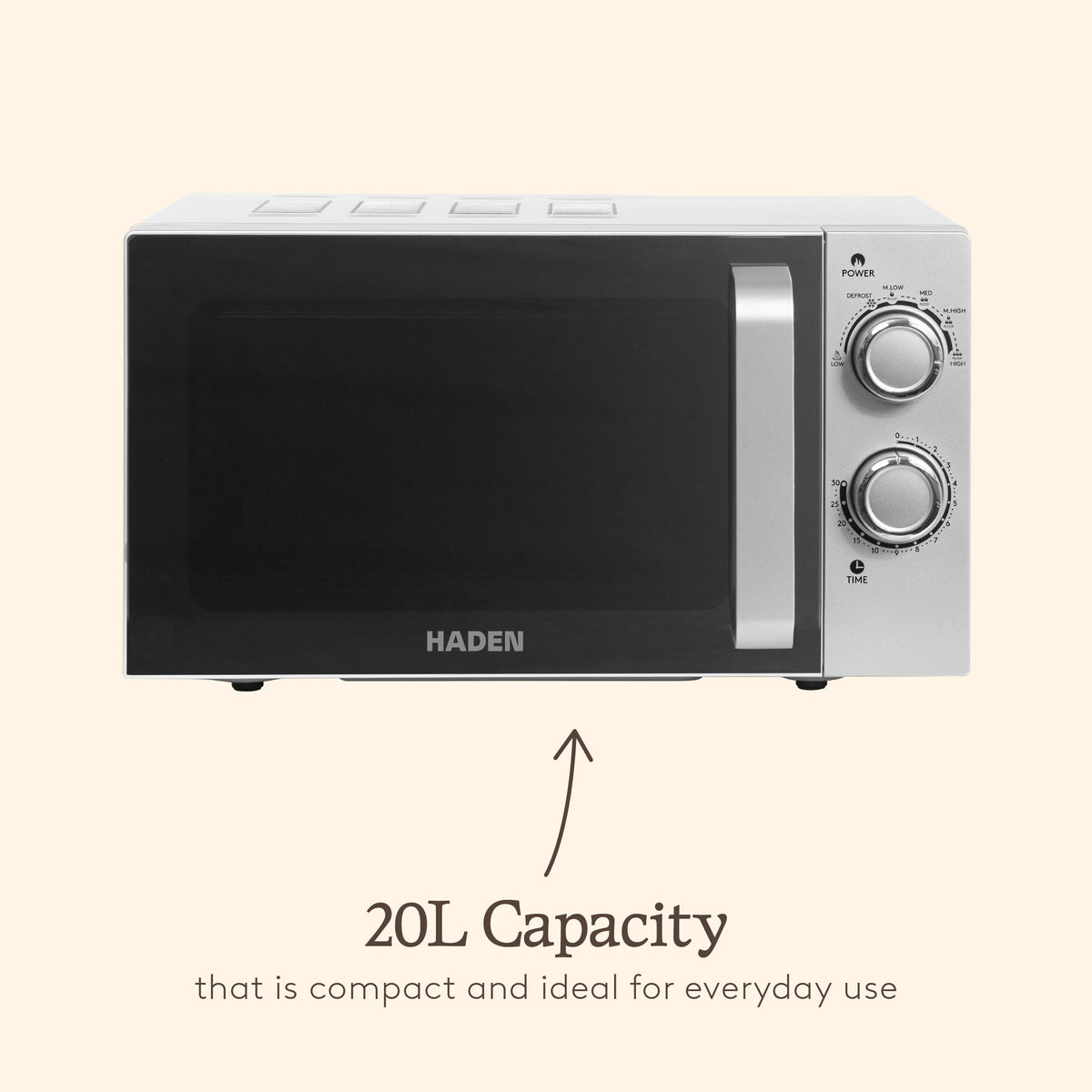 Haden 20L Microwave – Silver Microwave Ovens Haden