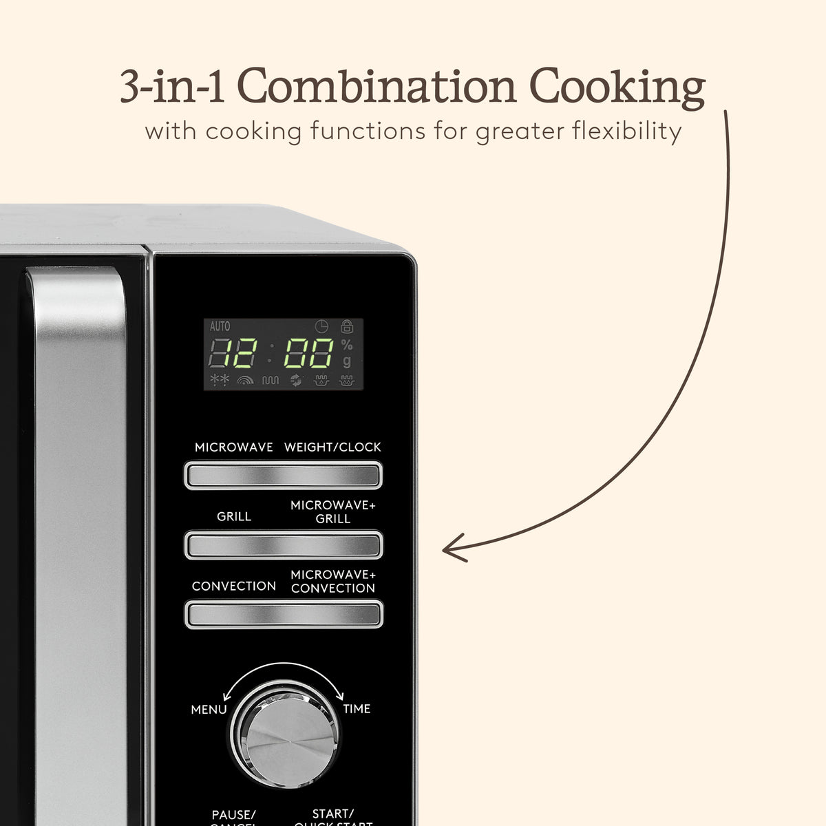 Haden 25L Combi Microwave – Silver Microwave Ovens Haden