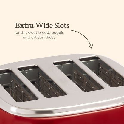 Haden Jersey Red 4 Slice Toaster