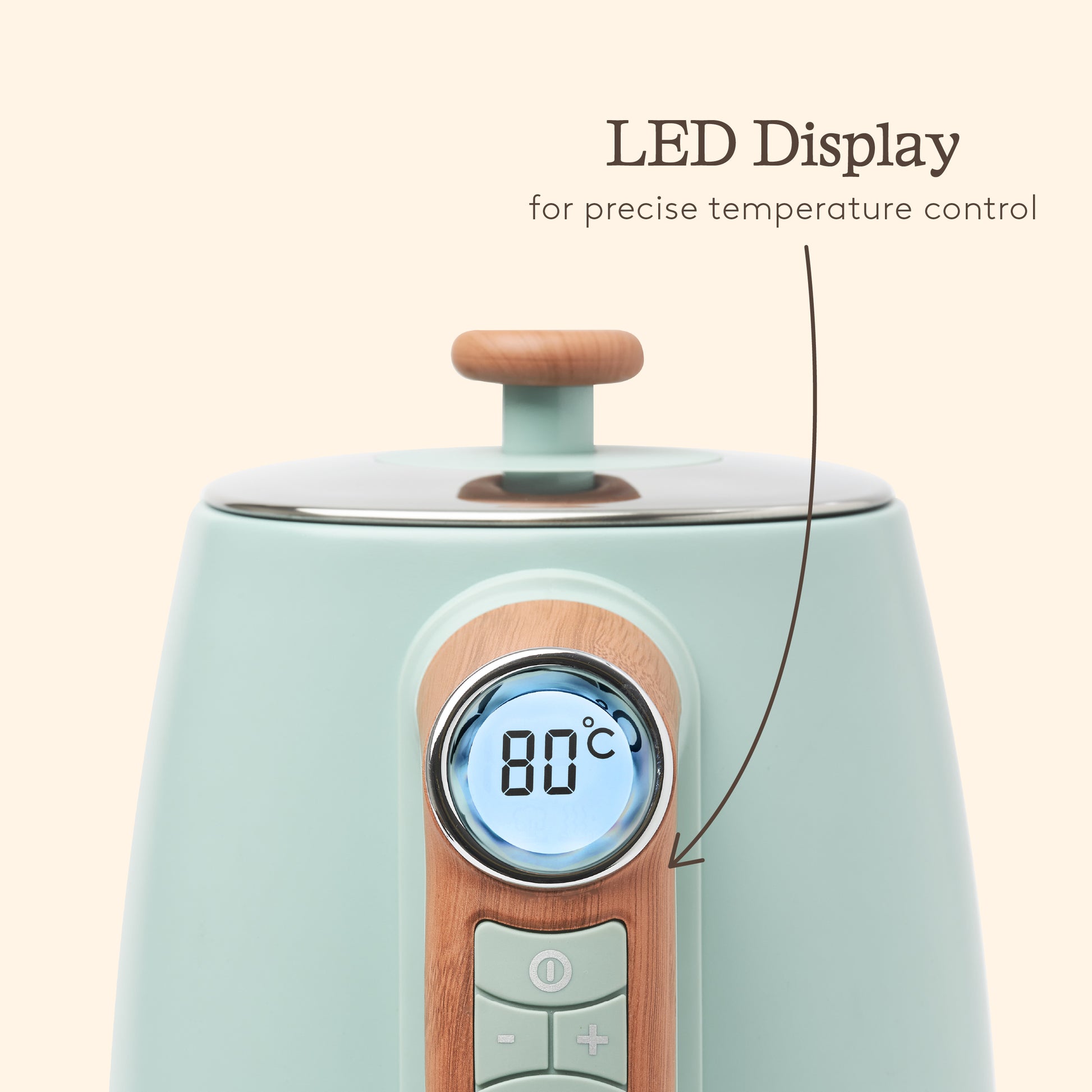 Haden Dorchester Sage Green Digital Variable Temperature Kettle Electric Kettles Haden