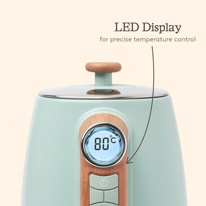 Haden Dorchester Sage Green Digital Variable Temperature Kettle Electric Kettles Haden