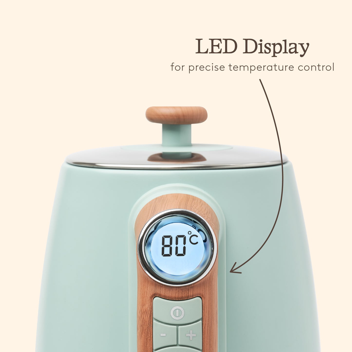 Haden Dorchester Sage Green Digital Variable Temperature Kettle Electric Kettles Haden