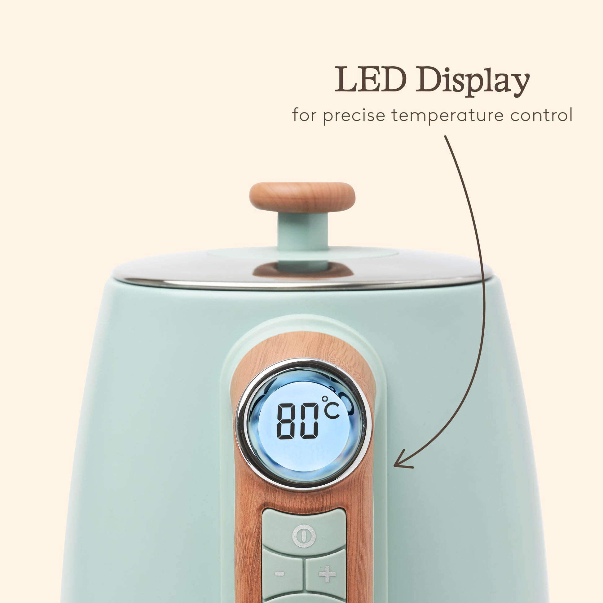 Haden Dorchester Sage Green Digital Variable Temperature Kettle Electric Kettles Haden