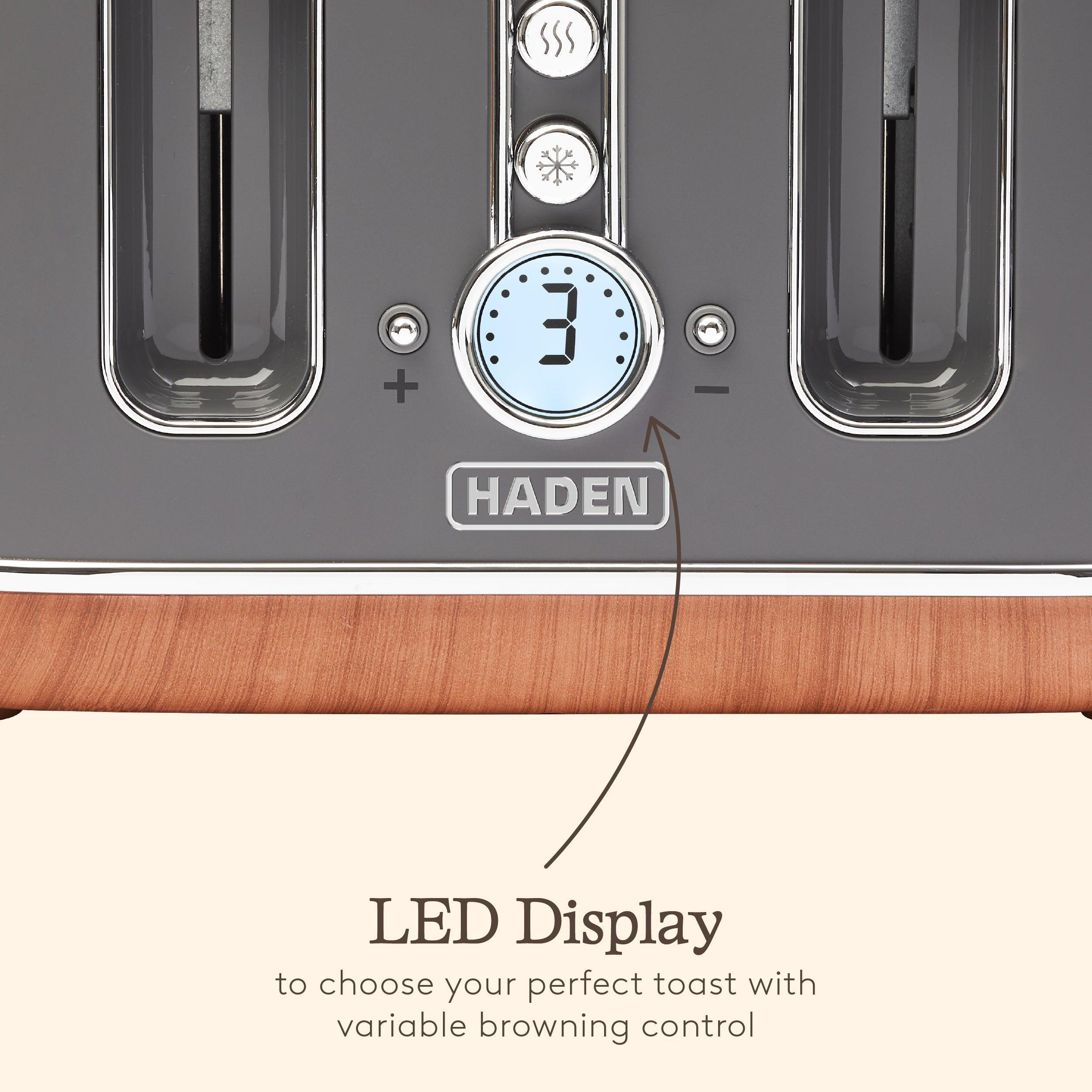 Haden Dorchester Grey 4 Slice Toaster