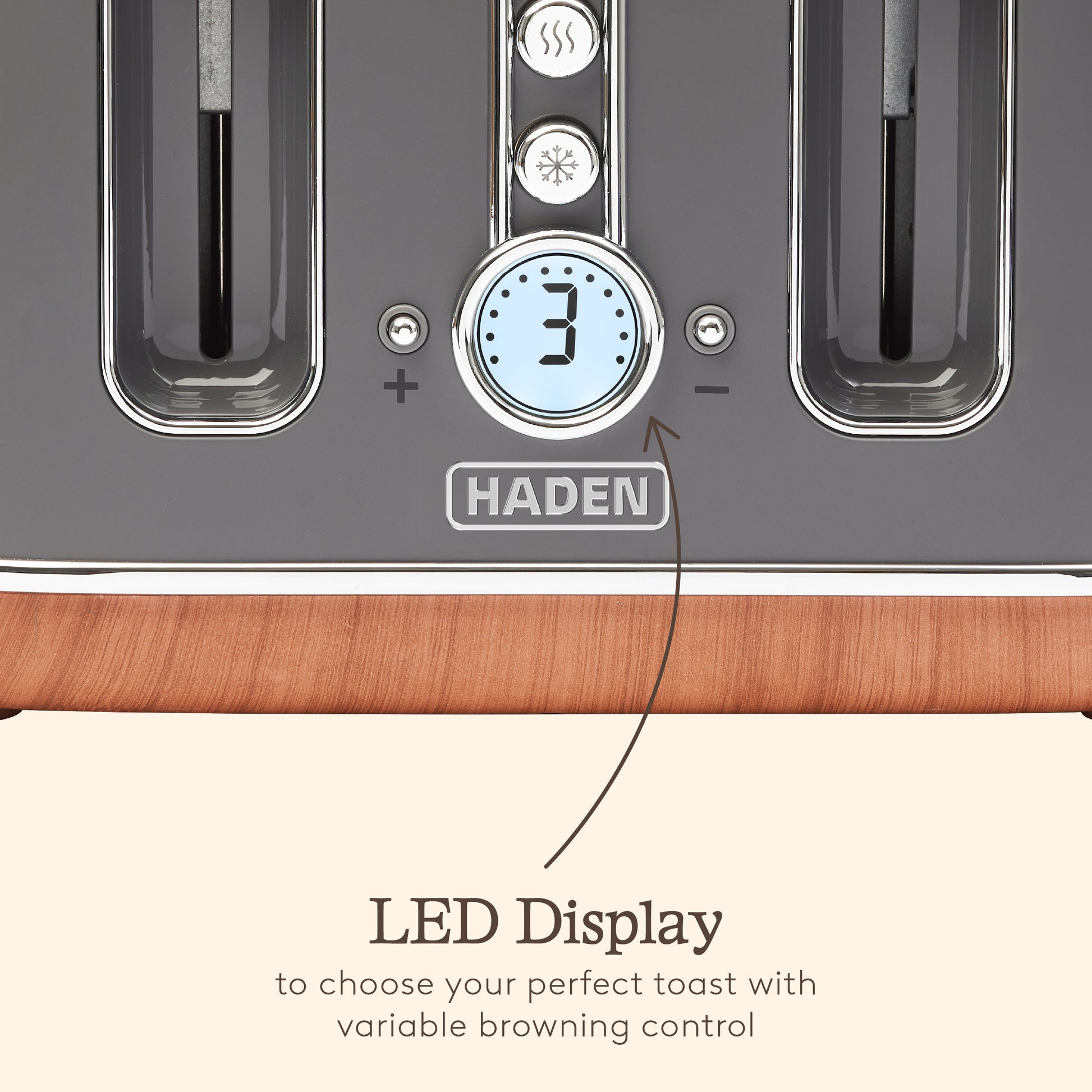 Haden Dorchester Grey 4 Slice Toaster Toasters Haden