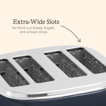 Haden Jersey Steel Blue 4 Slice Toaster Toasters Haden