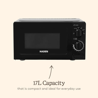 Haden 17L Microwave – Black Microwave Ovens Haden