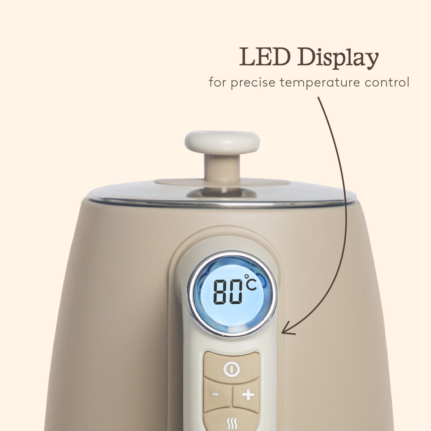 Haden Dorchester Digital Variable Temperature Kettle Cashmere Beige Electric Kettles Haden