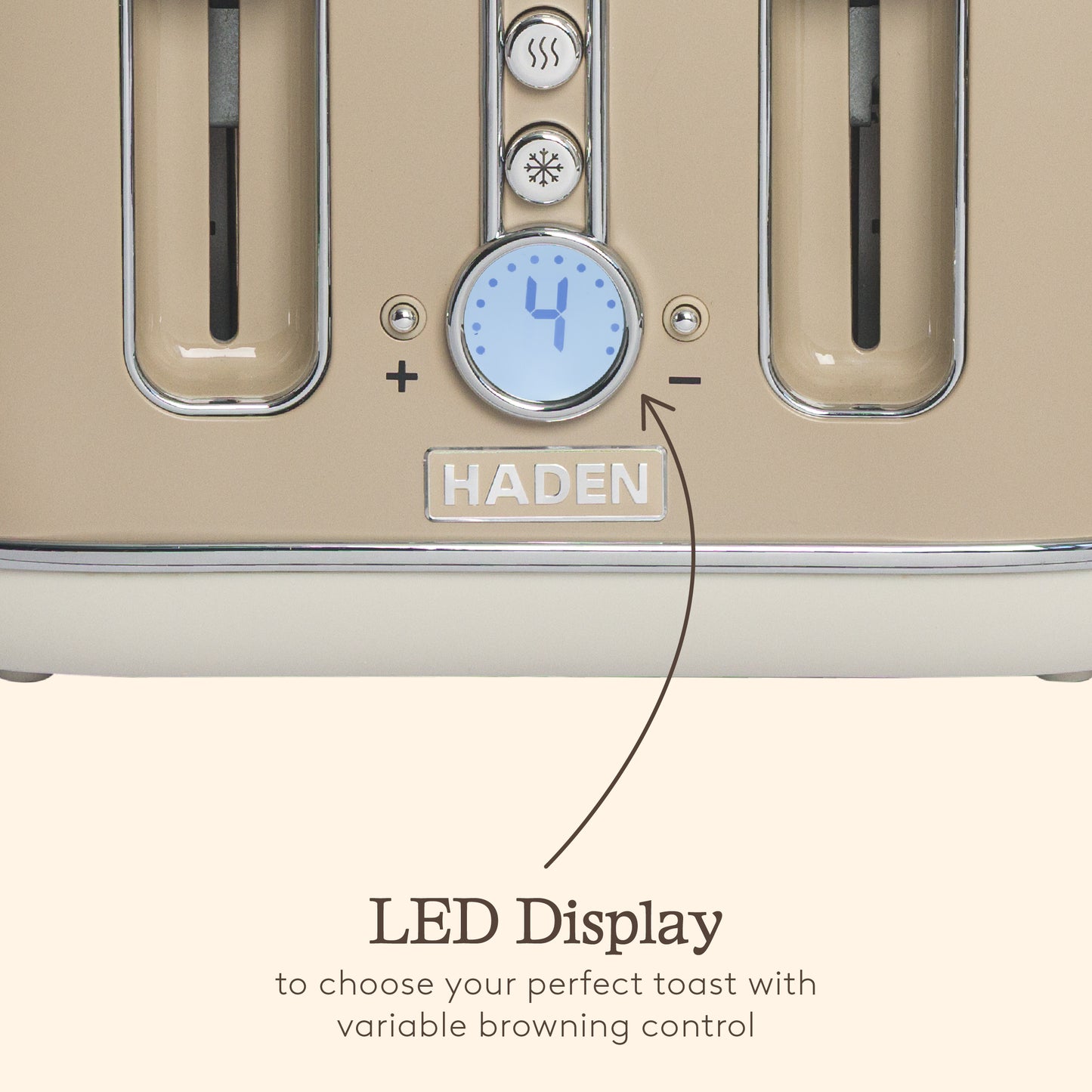 Haden Dorchester 4 Slice Toaster Cashmere Beige Toasters Haden