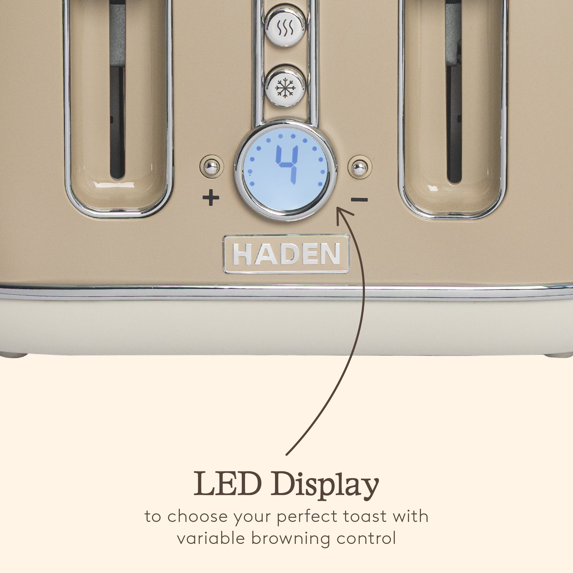 Haden Dorchester 4 Slice Toaster Cashmere Beige Toasters Haden