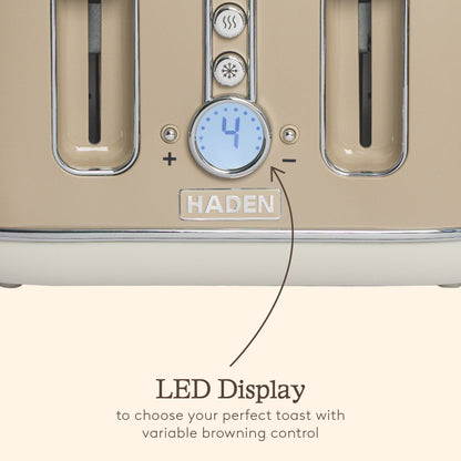 Haden Dorchester 4 Slice Toaster Cashmere Beige Toasters Haden