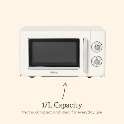 Haden 17L Retro Microwave – Cream Microwave Ovens Haden
