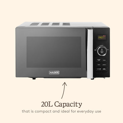 Haden 20L Digital Microwave – Black Microwave Ovens Haden