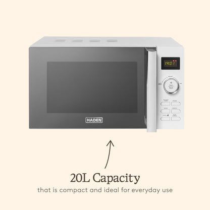 Haden 20L Digital Microwave – White Microwave Ovens Haden