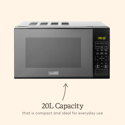 Haden 20L Touch Control Microwave in Black Microwave Ovens Haden