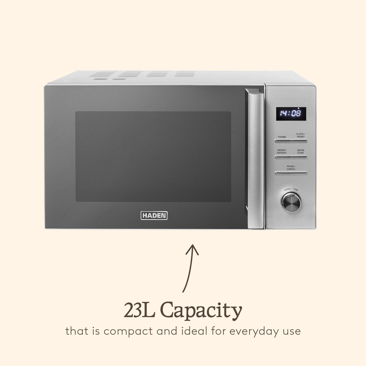 Haden 23L 900W Digital - Stainless Steel Microwave Ovens Haden