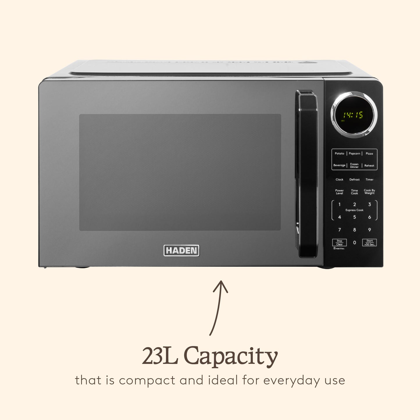 Haden 23L Touch Control Microwave in Black