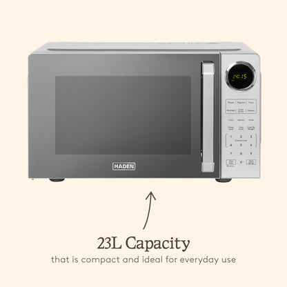 Haden 23L Touch Control Microwave in Silver