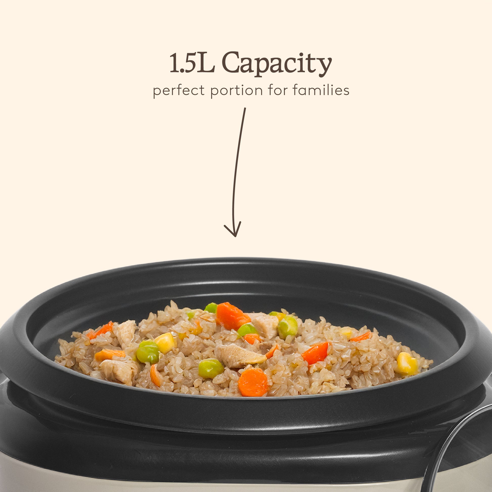 Haden 1.5L Rice Cooker – Putty Beige Rice Cooker Haden