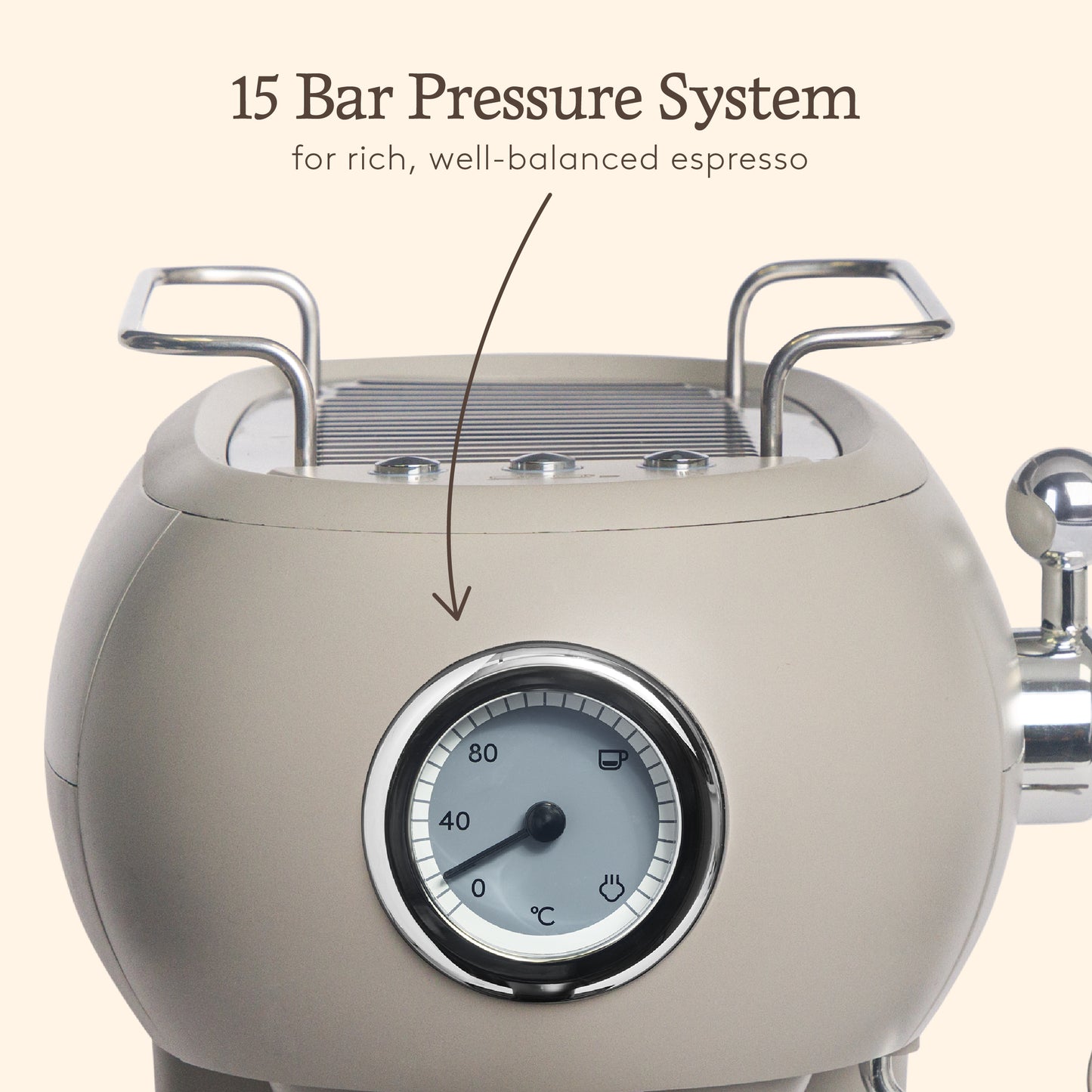Haden Barista Espresso Machine – Putty Beige Coffee machine Haden